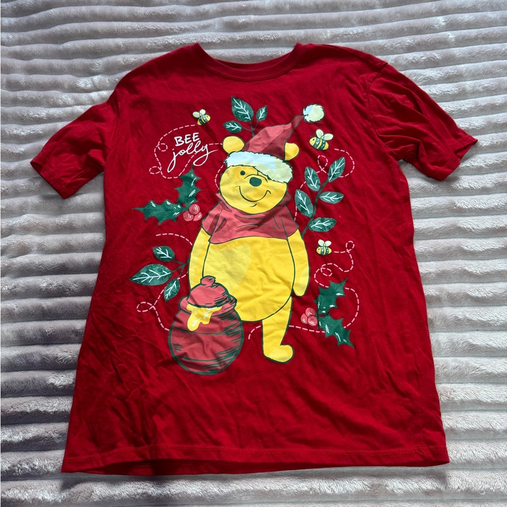 Disney Red Winnie the Pooh Short Sleeve Tee